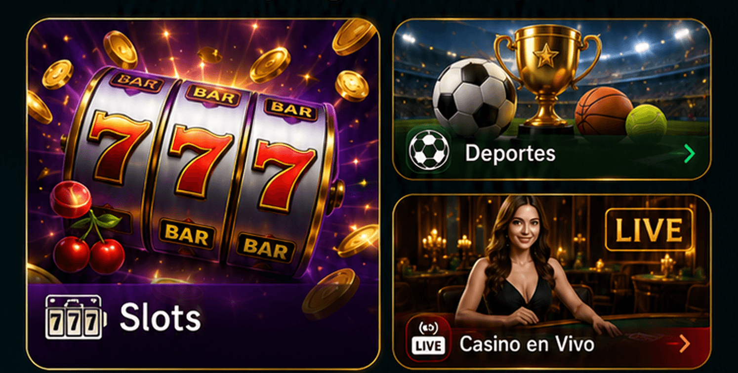 Slots, Deportes y Casino en Vivo